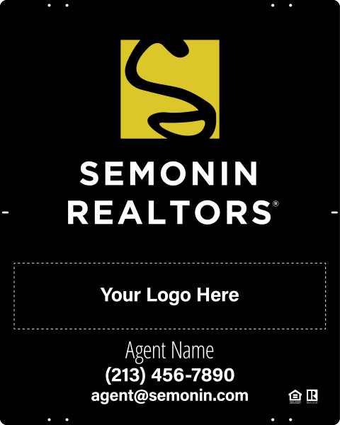 Logo w Phone & Web Sign Panel, 30h x 24w, Steel